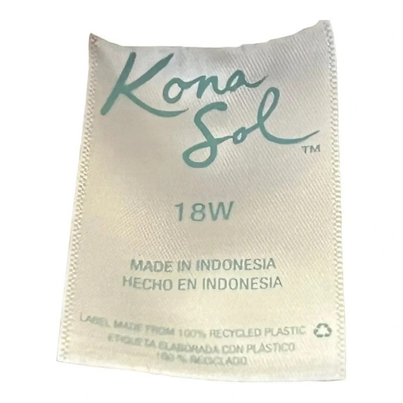 Kona Sol‎ Leopard Animal Print Halter One Piece Swimsuit Women's Plus Size 18W - Picture 9 of 11